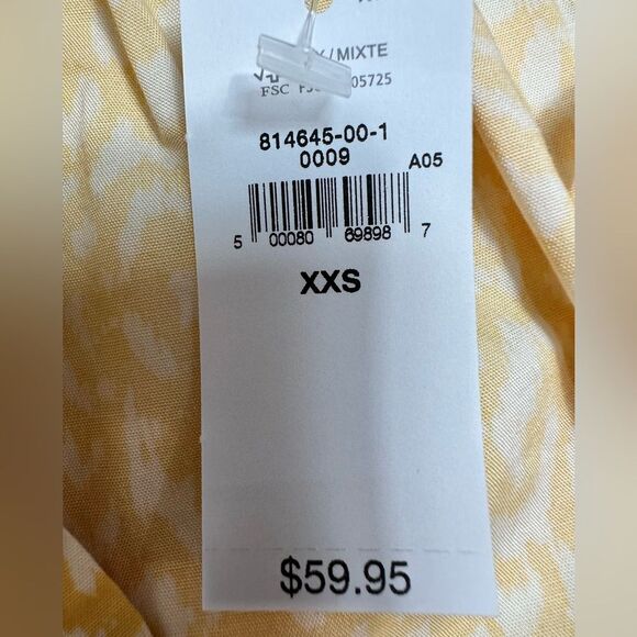 GAP Printed Tie-Front Flutter Sleeve Dress SIZE XXS‎ - Picture 12 of 12